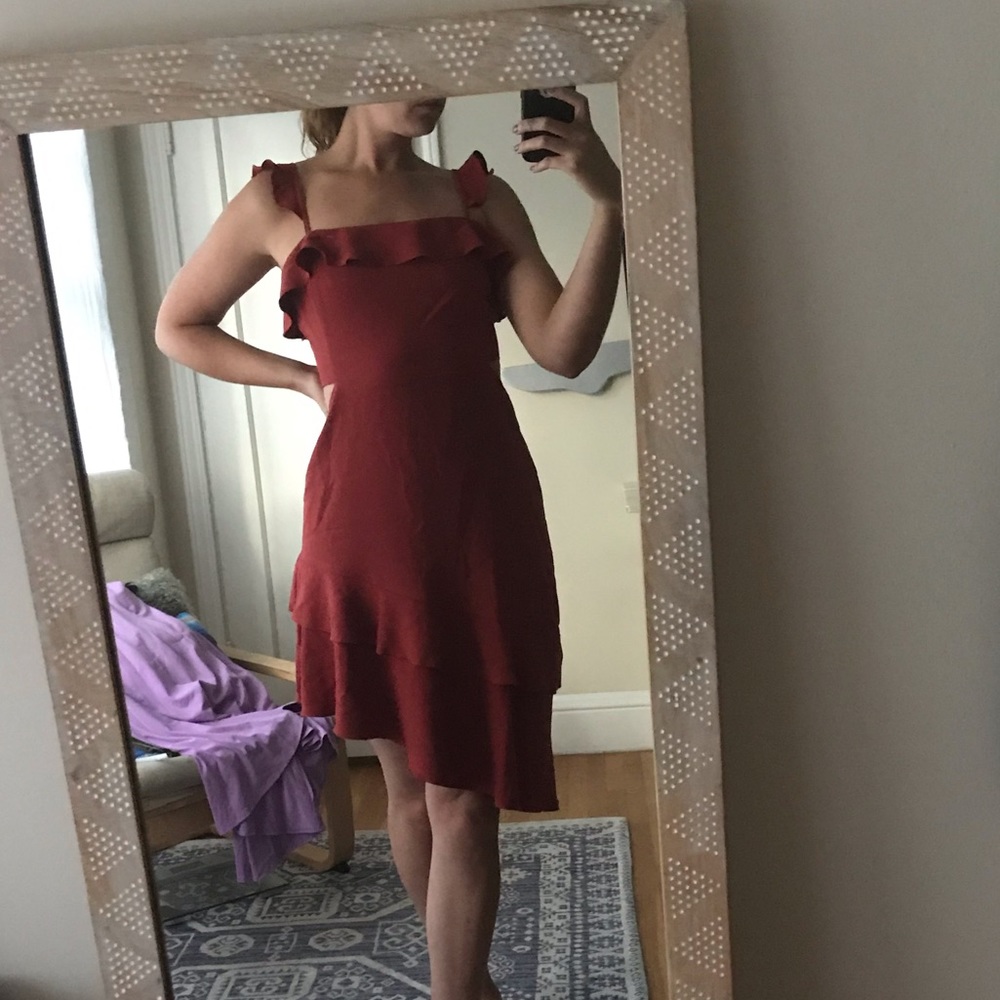 Endless Rose - Assymetrical Dress in Cranberry